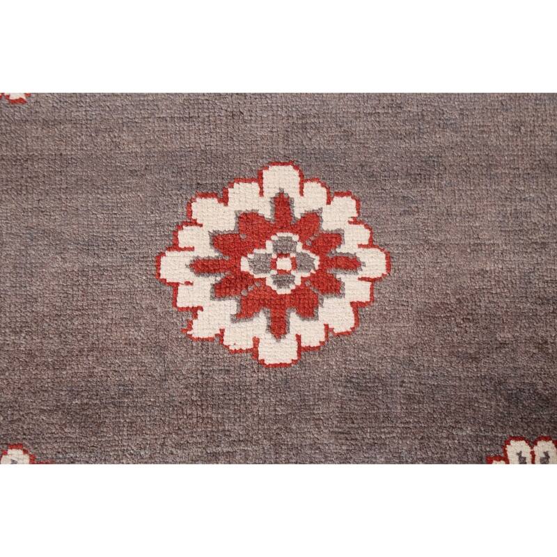 Geometric Gabbeh Kashkoli Area Rug Hand-knotted Oriental Wool Carpet - 6'1" x 8'11"