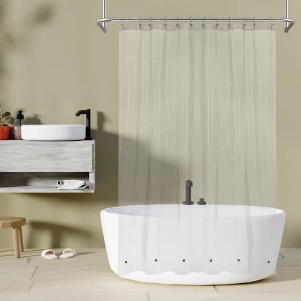 slide 2 of 76, Waterproof PEVA 6G Shower Curtain Liner 60"Wx72"L - Clear