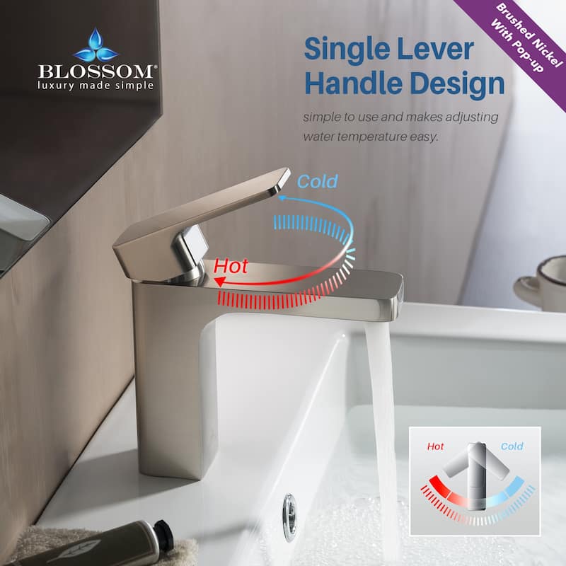 Solid Brass Lead-free Single-handle High Arc Bathroom Faucet
