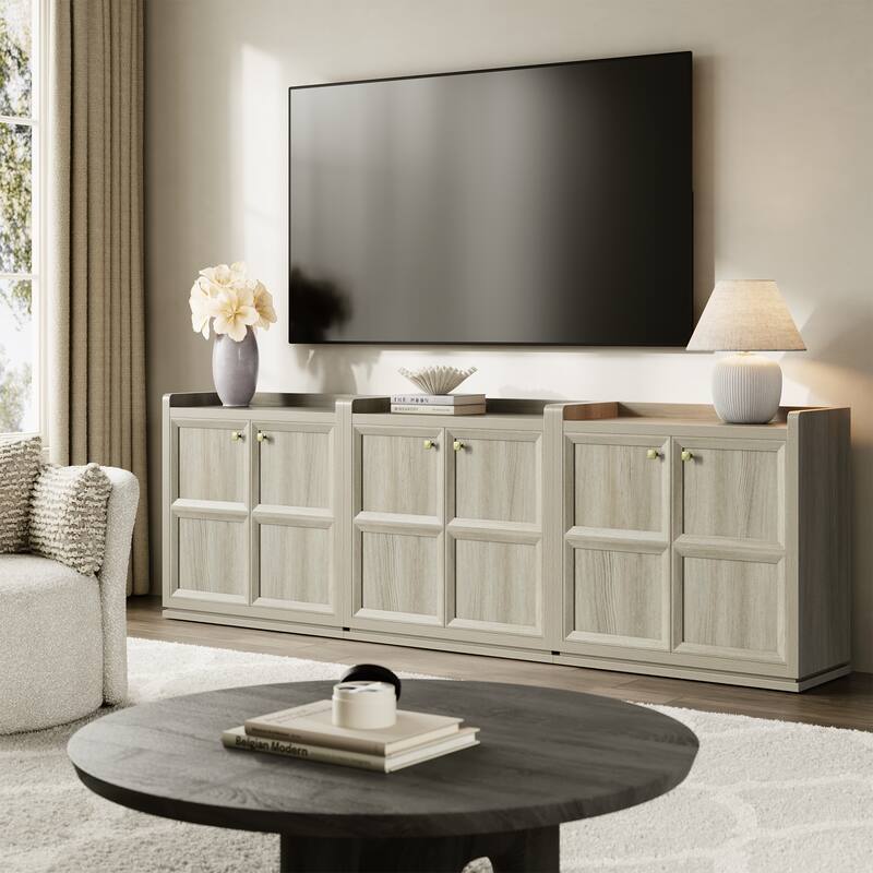 Multifunctional Minimalist Side Cabinet with 3D Design
