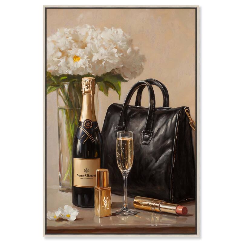Cheers to Lovely Glam Canvas by Art Remedy - Silver - 30" x 45"