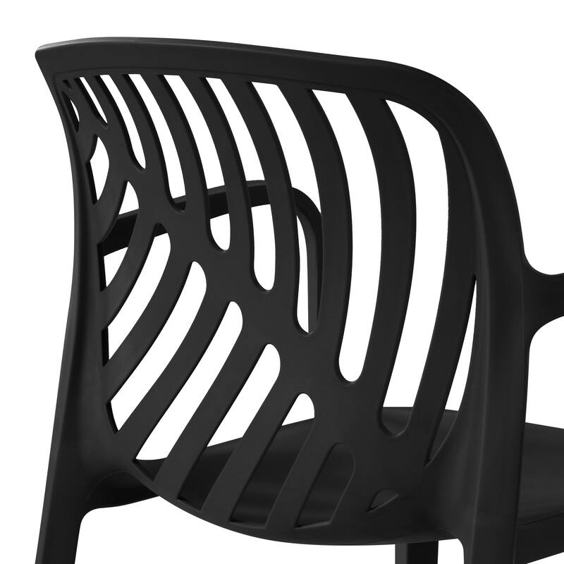 Frond and Form Outdoor Patio Stacking Dining Armchair (Set of 2)