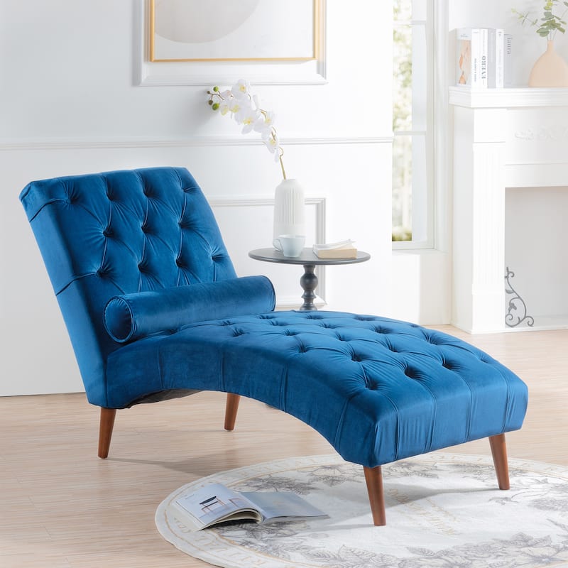 Upholstered Long Lounger Indoor Chaise Lounge Chair for Living Room.