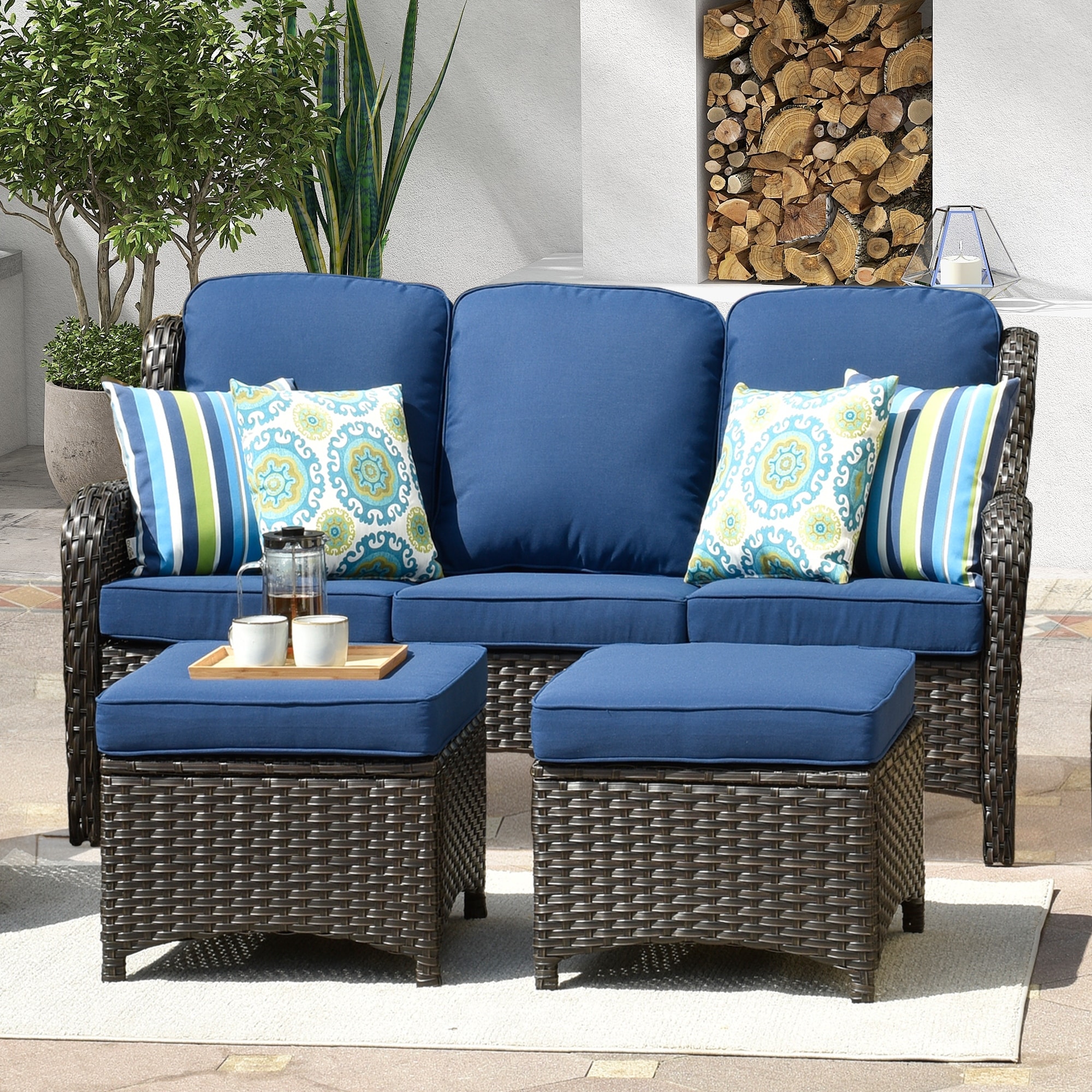 Charmain sofa set with cushions clearance