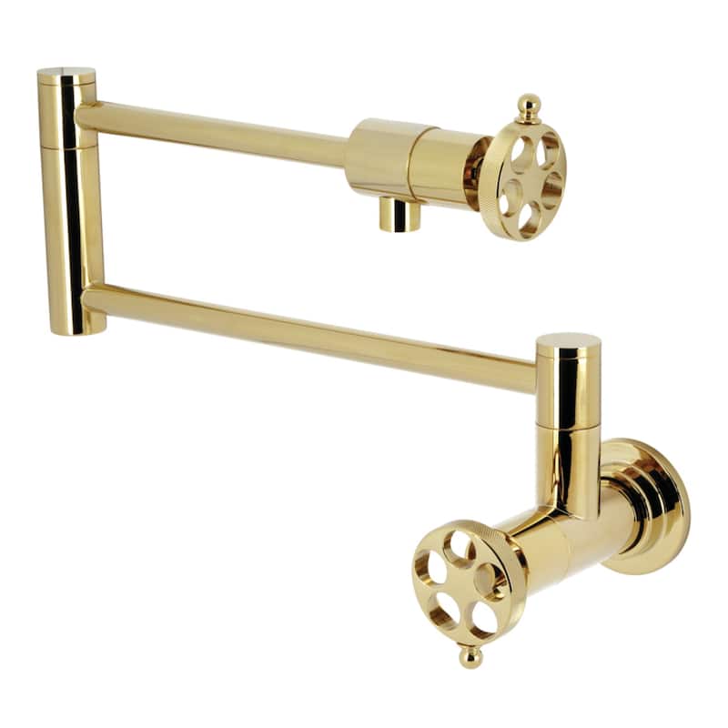 Wendell Two-Handle 1-Hole Wall Mount Pot Filler Faucet