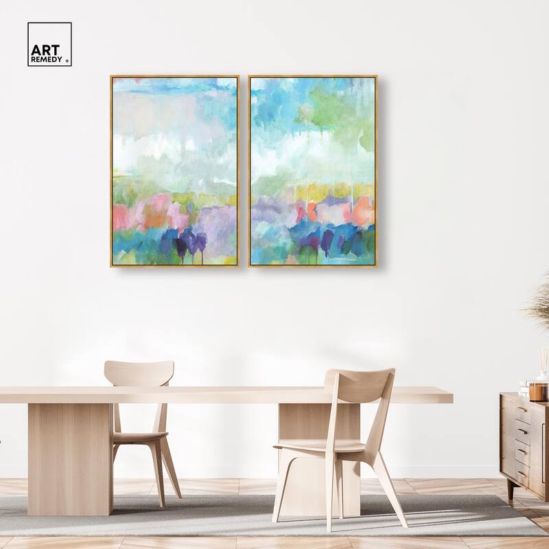 Harmonic Greens Canvas Set of 2 by Art Remedy