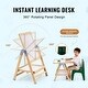 preview thumbnail 5 of 9, 2-in-1 Natural Wooden Double-Sided Wooden Magnetic Whiteboard Chalkboard Art Easel - 19.29”L x 17.12”W x 39.37”H