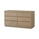 preview thumbnail 2 of 4, Bello 6-Drawer Pine Dresser Sandstone
