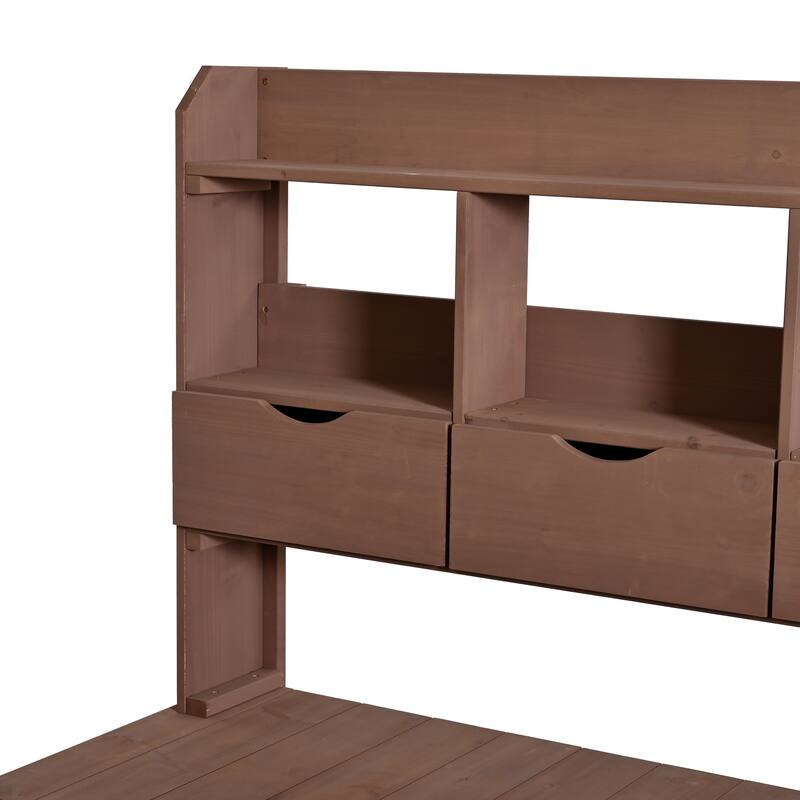 Roomfitters Garden Potting Bench with Storage Hutch, Outdoor Potting Table with 6 Drawers and Cabinets, Shelves