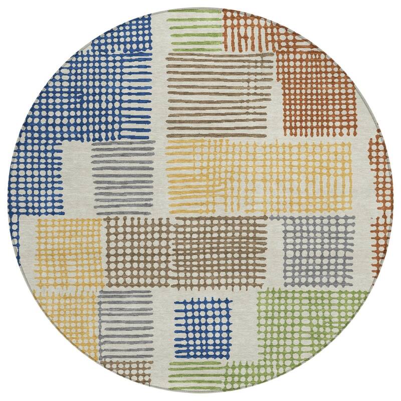 HomeRoots Geometric Transitional Rectangle Outdoor Rug