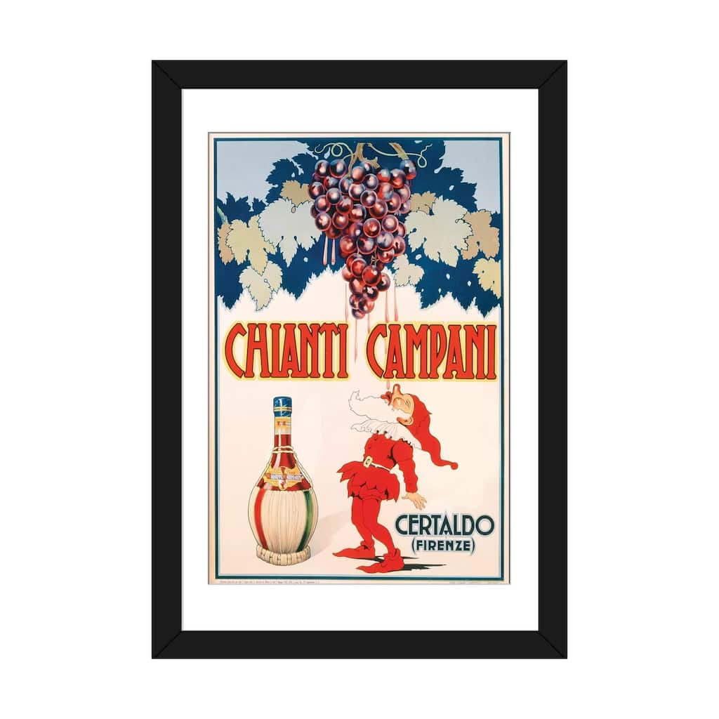 iCanvas "Poster advertising Chianti Campani, printed by Necchi, Milan, 1940 " by Italian School