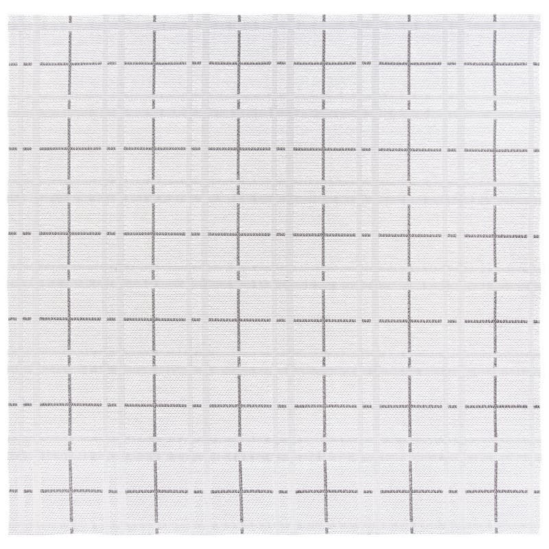 SAFAVIEH Bermuda Washable Ananio Indoor/ Outdoor Waterproof Rug - 6'7" Square - Ivory/Grey