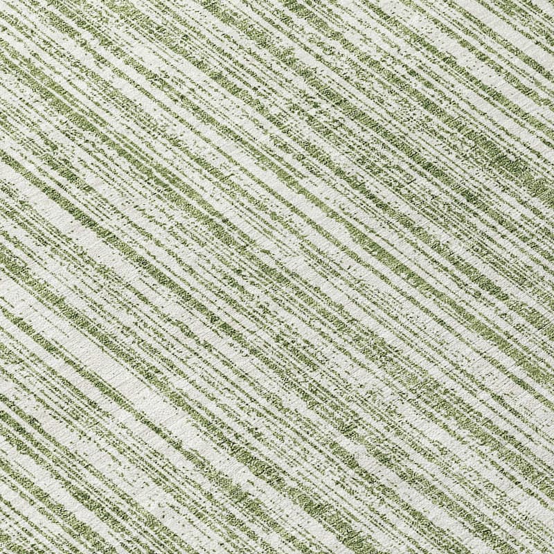 Machine Washable Indoor/ Outdoor Chantille Contemporary Stripes Rug