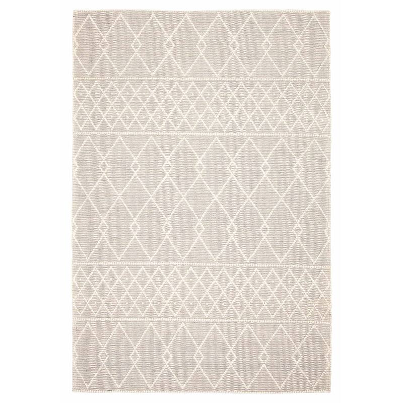 ECARPETGALLERY Braid weave Sienna Cream Wool Rug - 6'0 x 9'1 - Cream - 6'0 x 9'1