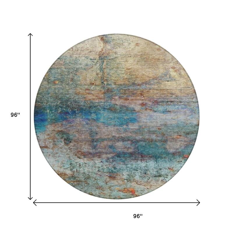 HomeRoots Abstract Transitional Rectangle Outdoor Rug