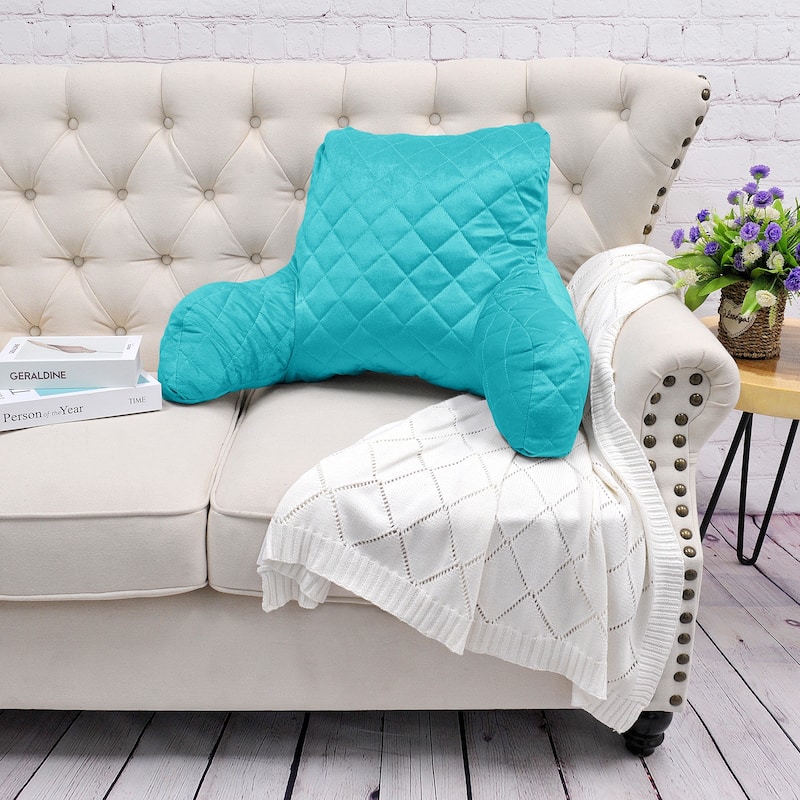 Velvet Do-It-Yourself Bedrest Reading Pillow Cover and Filling