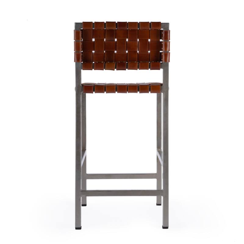 Bromley Iron and Leather 24.5" Counter Stool