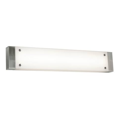 Avanti 52" Integrated LED Vanity - Satin Nickel Finish - White Shade
