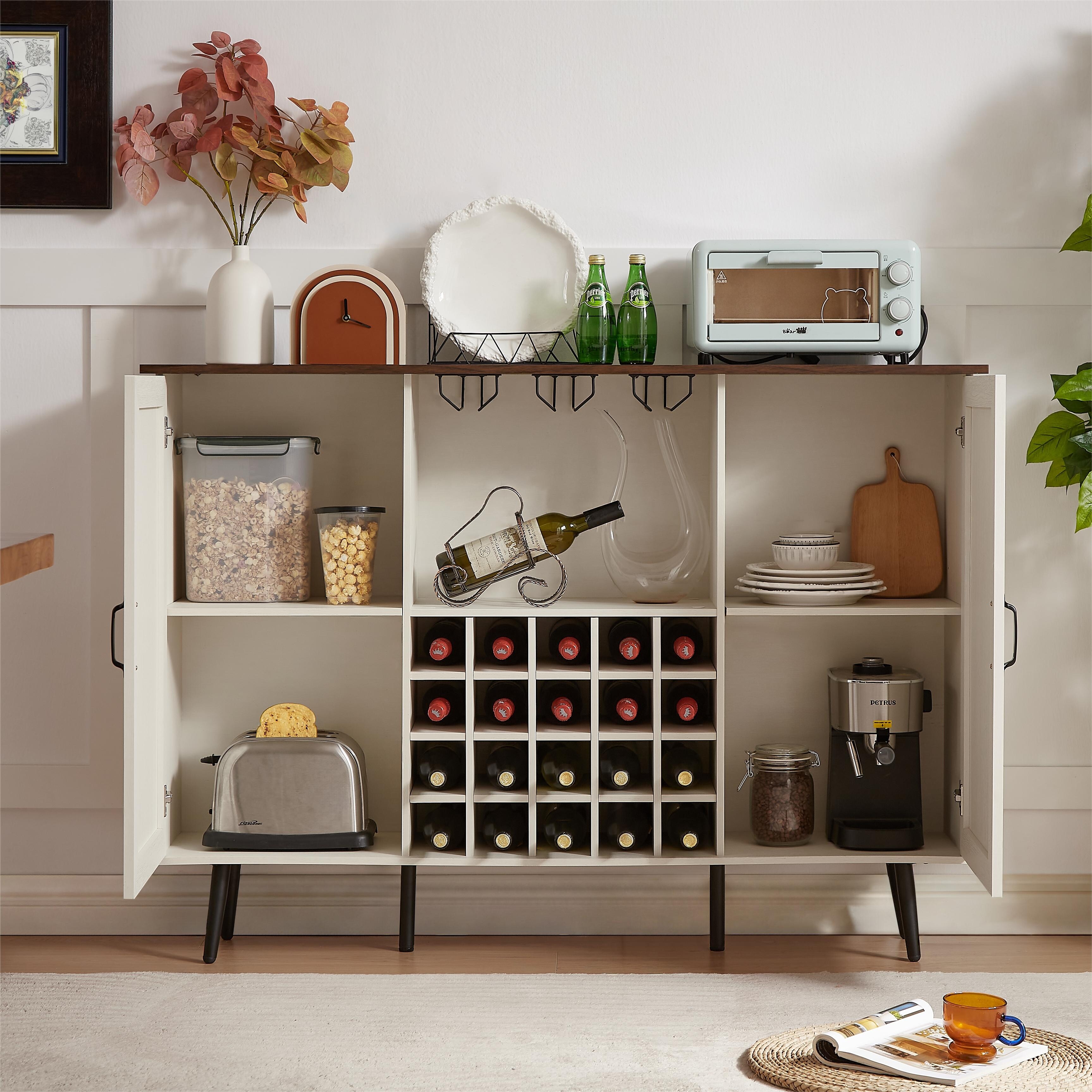 Wine rack side of cabinet best sale