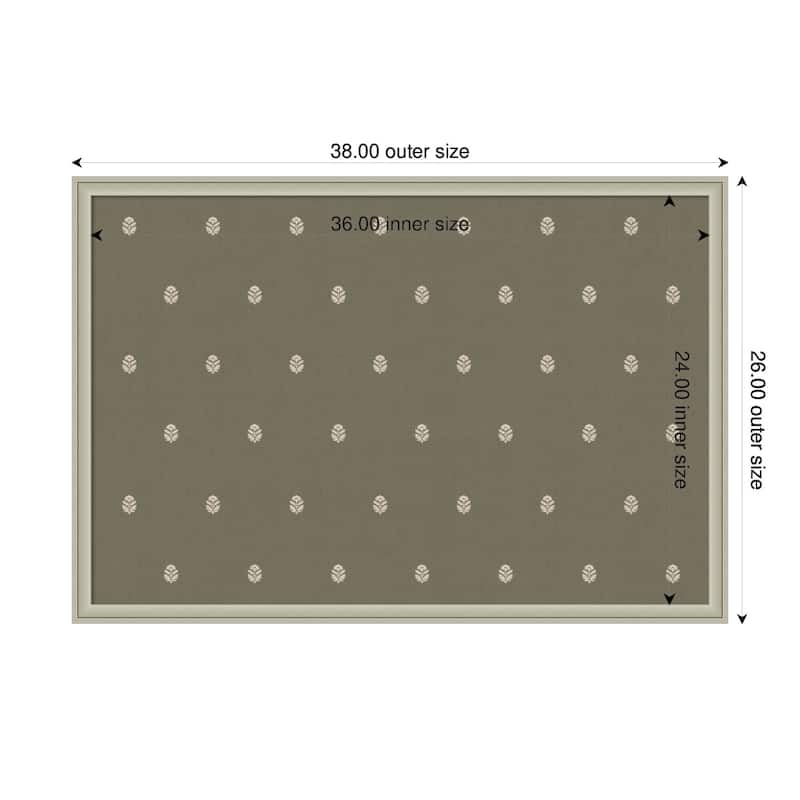 Kate and Laurel Pinboard Green Botanical Block Print