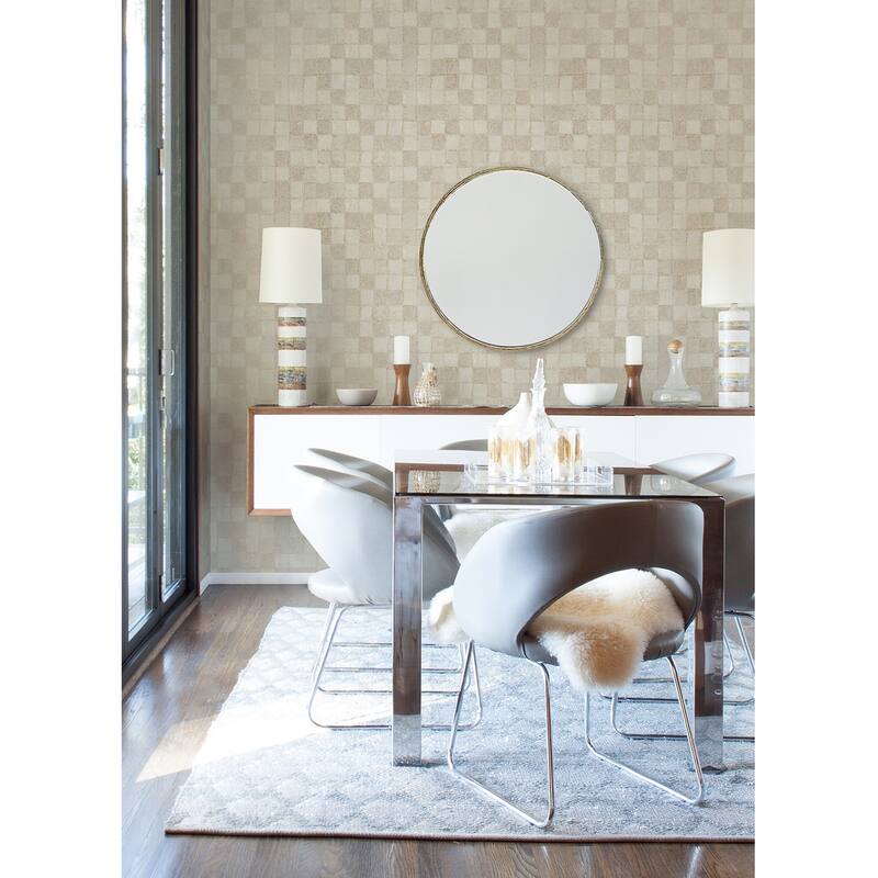 A-Street Prints Varak Gold Checkerboard Wallpaper