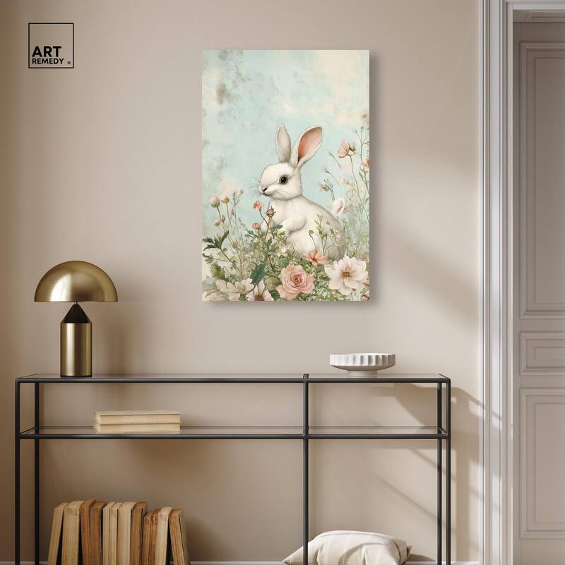 Easter Bunny Canvas by Art Remedy, Gallery Wrapped