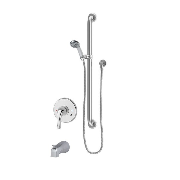 Symmons 9604-PLR-2.0-TRM Origins Tub and Shower Trim Package with Single Function Shower Head with Single Lever Handle - No