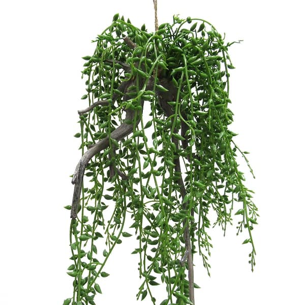 2 Green 23 Artificial Succulents Hanging Plants Faux String of Pearls