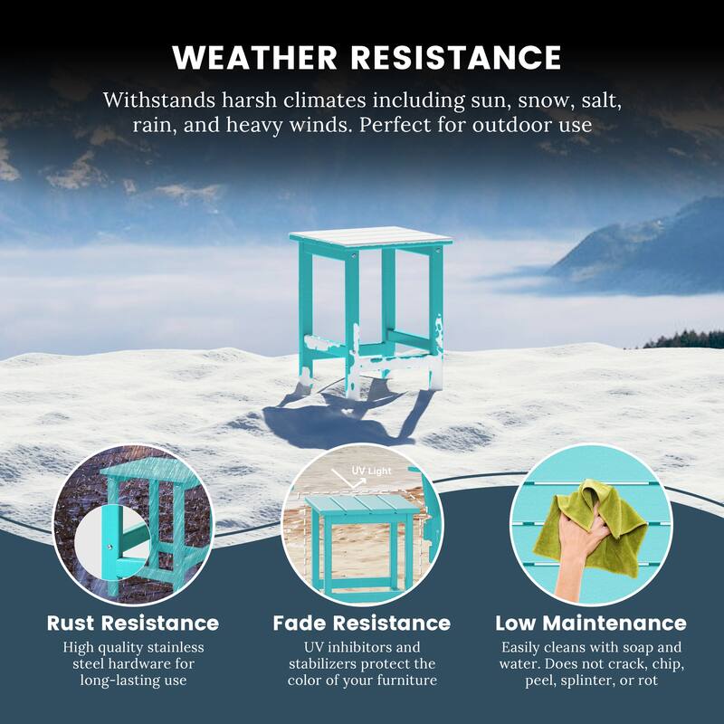 Laguna Hdpe All Weather Outdoor Patio Rocking Chairs With Side Table (3-Piece Set)