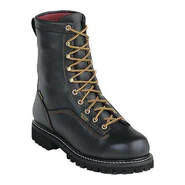 Georgia Boot Men's G80 8" Insulated Waterproof GORE-TEXBoot Black Full Grain Leather