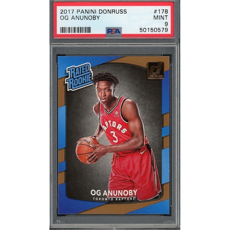 OG Anunoby 2017 Panini Donruss Basketball Rookie Card #178 PSA 9 - 8'6" x 11'6"