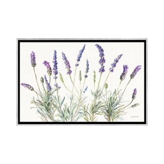 iCanvas "Floursack Lavender V on Linen" by Danhui Nai Framed