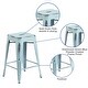 preview thumbnail 43 of 64, Backless Distressed Metal Indoor/Outdoor Counter Height Stool