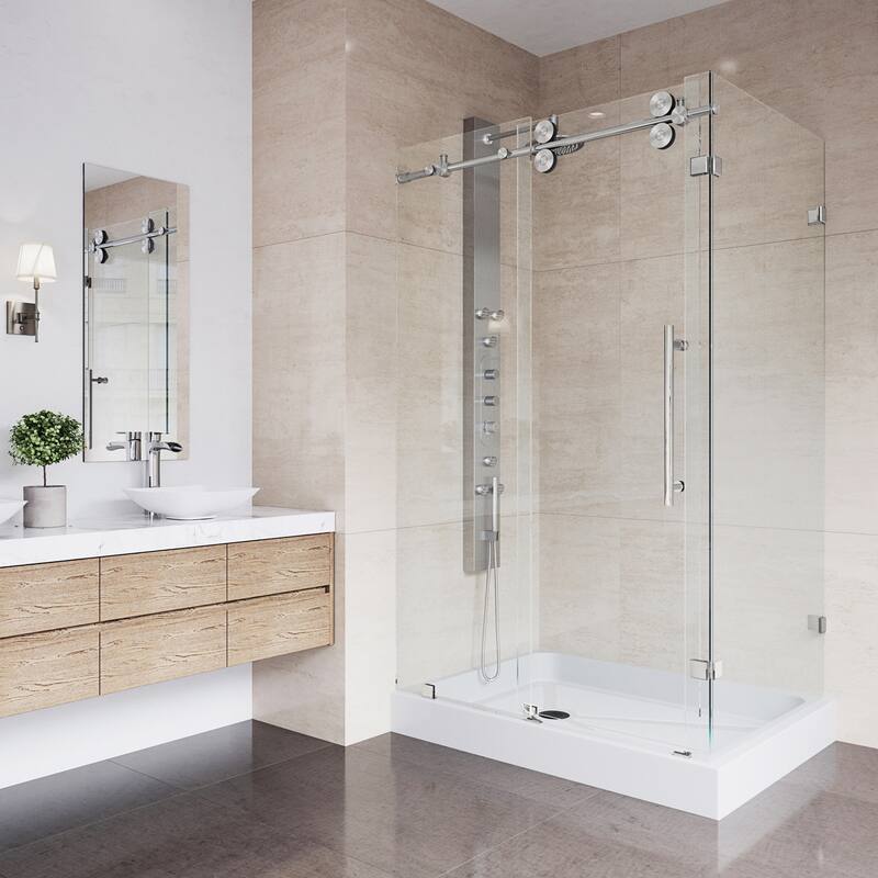 VIGO Winslow Frameless Sliding Shower Enclosure