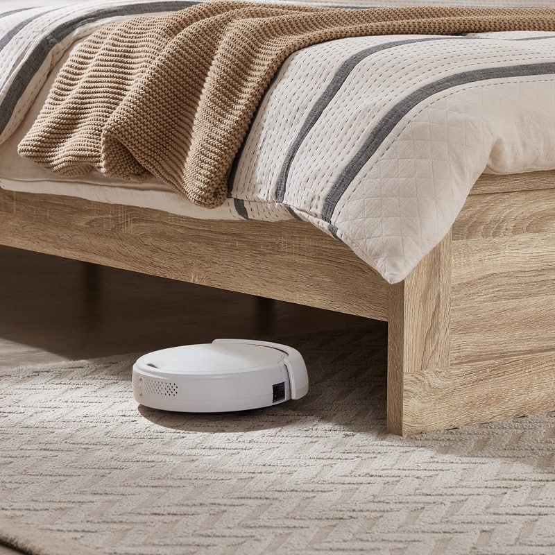 Spruce & Spring Scout 3-Piece Solid Wood Bed Set with Platform Bed Frame and 2 Nightstands