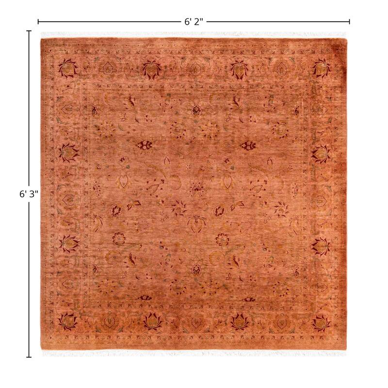 Overdyed One-of-a-Kind Hand-Knotted Area Rug - Pink - 6' 2" x 6' 3"