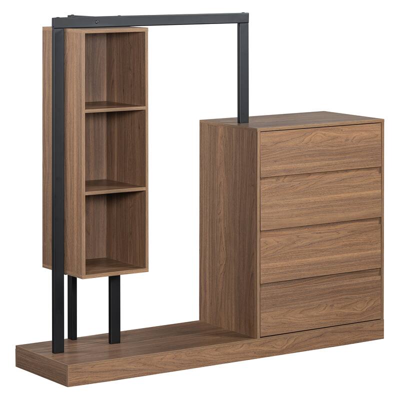 Modern Wardrobe with 4 Drawers and 3 Shelves