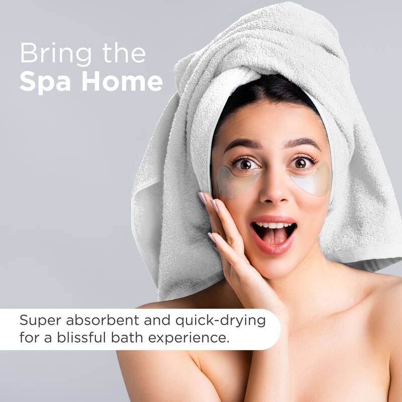 Superior Miami 100% Cotton 6-Piece Towel Set - Lightweight & Quick Drying