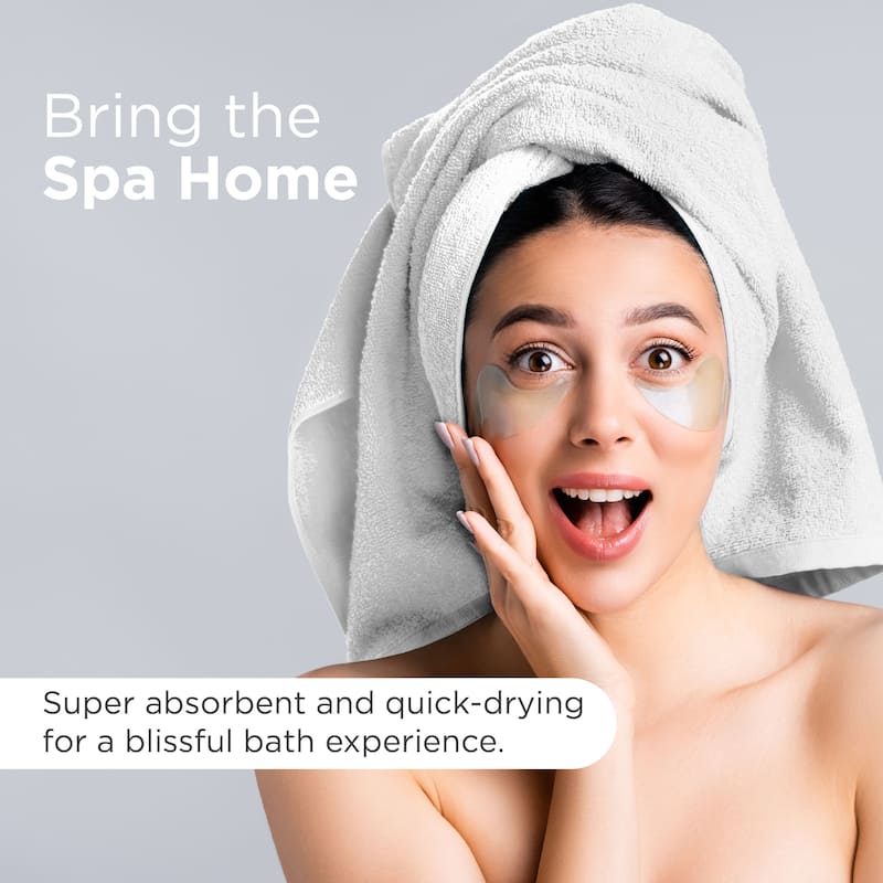 Superior Miami 100% Cotton 6-Piece Towel Set - Lightweight & Quick Drying