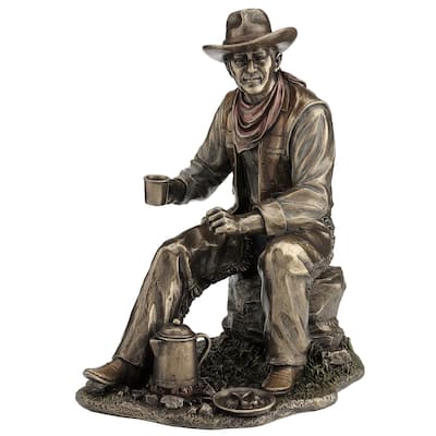 Veronese Design 7.9 W Cowboy - Coffee Break Cold Cast Bronze