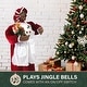 preview thumbnail 8 of 14, Fraser Hill Farm 3-Ft. Music and Motion African American Mrs. Claus with Apron - Animated Indoor Holiday Home Decor
