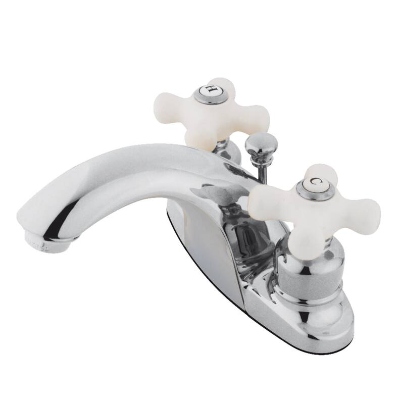 Kingston Brass English Country Centerset Bathroom Faucet with Pop-Up - Polished Chrome