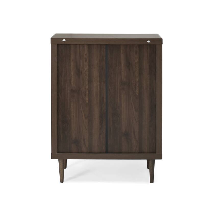 4-Drawer Vertical Chest with Metal Handle, Metal Frame and Wood Top for Bedroom