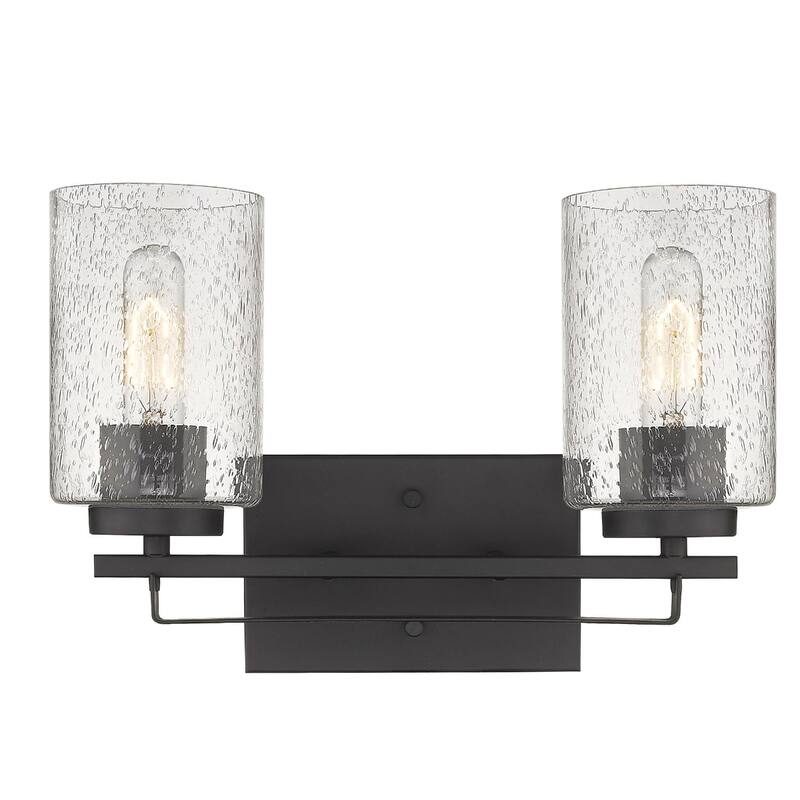 Modern Flush Mount Wall Light Fixture with Clear Bubble Glass Shade and LED Compatible for Bedroom