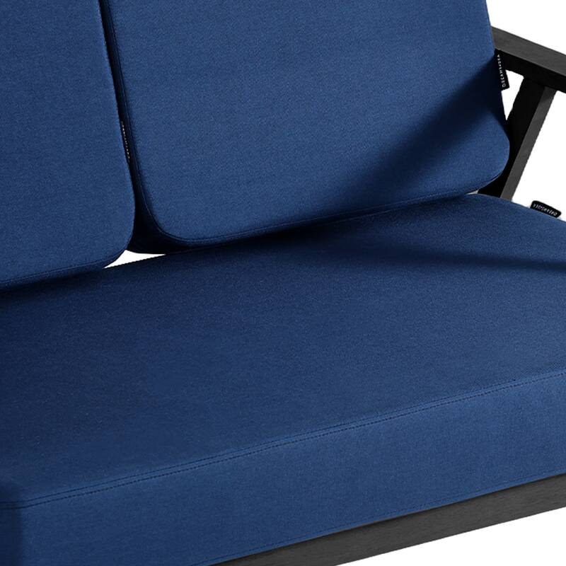 Casual Wood Cushioned 5-Piece Outdoor Patio Conversation Set