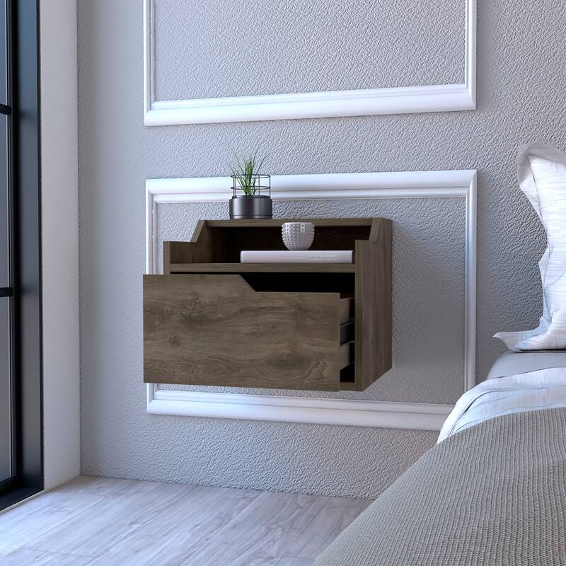 Floating Nightstand Chester, Bedroom, Light Gray,High quality and durable