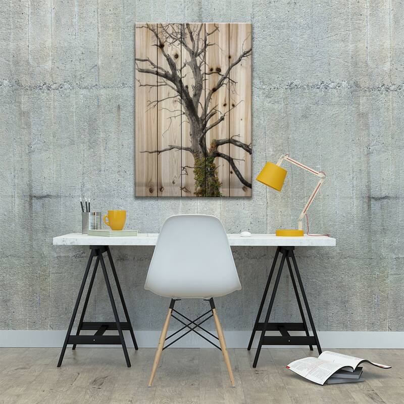 Color Splash Ivy Print On Wood by Louis Ruth - Multi-Color