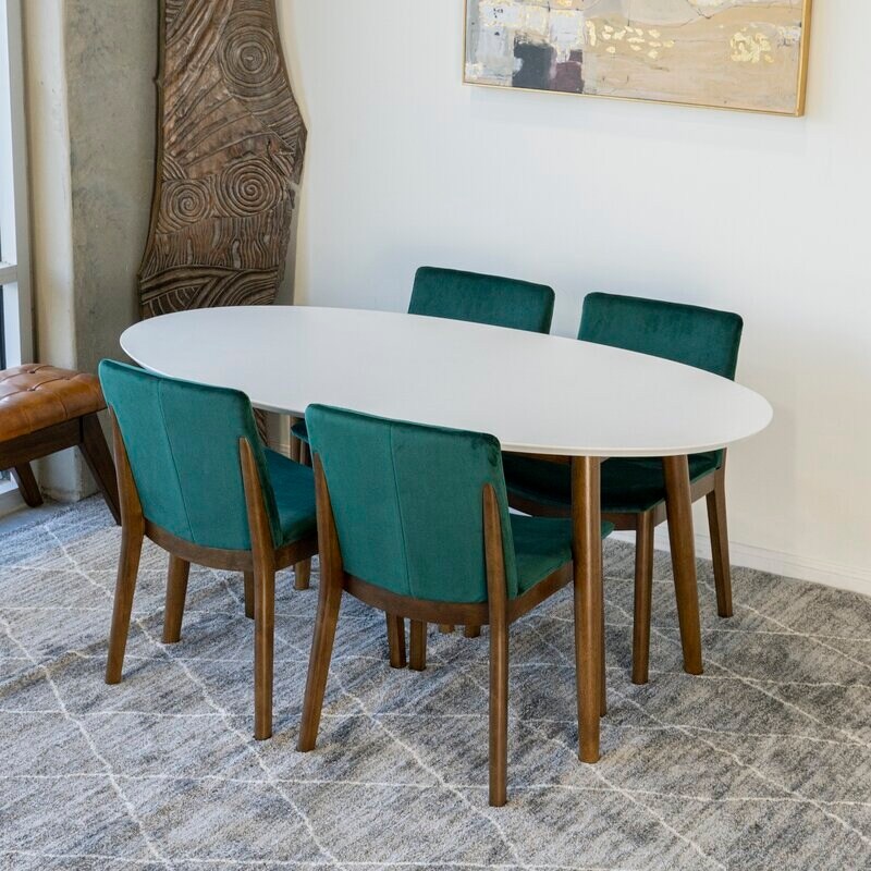 Keown 5 piece hot sale solid wood dining set