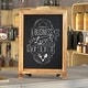 preview thumbnail 52 of 99, Freestanding Tabletop or Wall Mount Magnetic Chalkboard 12"W x 1.88"D x 17"H - Torched Brown