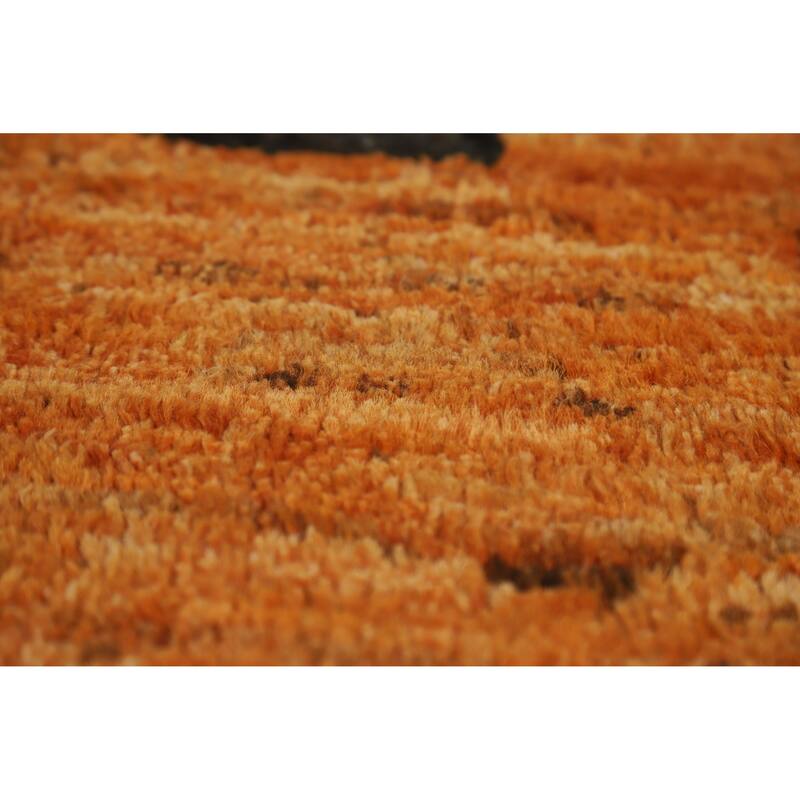 Tribal Geometric Moroccan Oriental Area Rug Handmade Wool Carpet - 6'9" x 9'10"